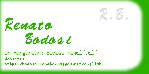 renato bodosi business card